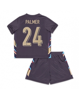 Inghilterra Cole Palmer #24 Maglia Gara Trasferta Repliche Europei 2024 Bambino